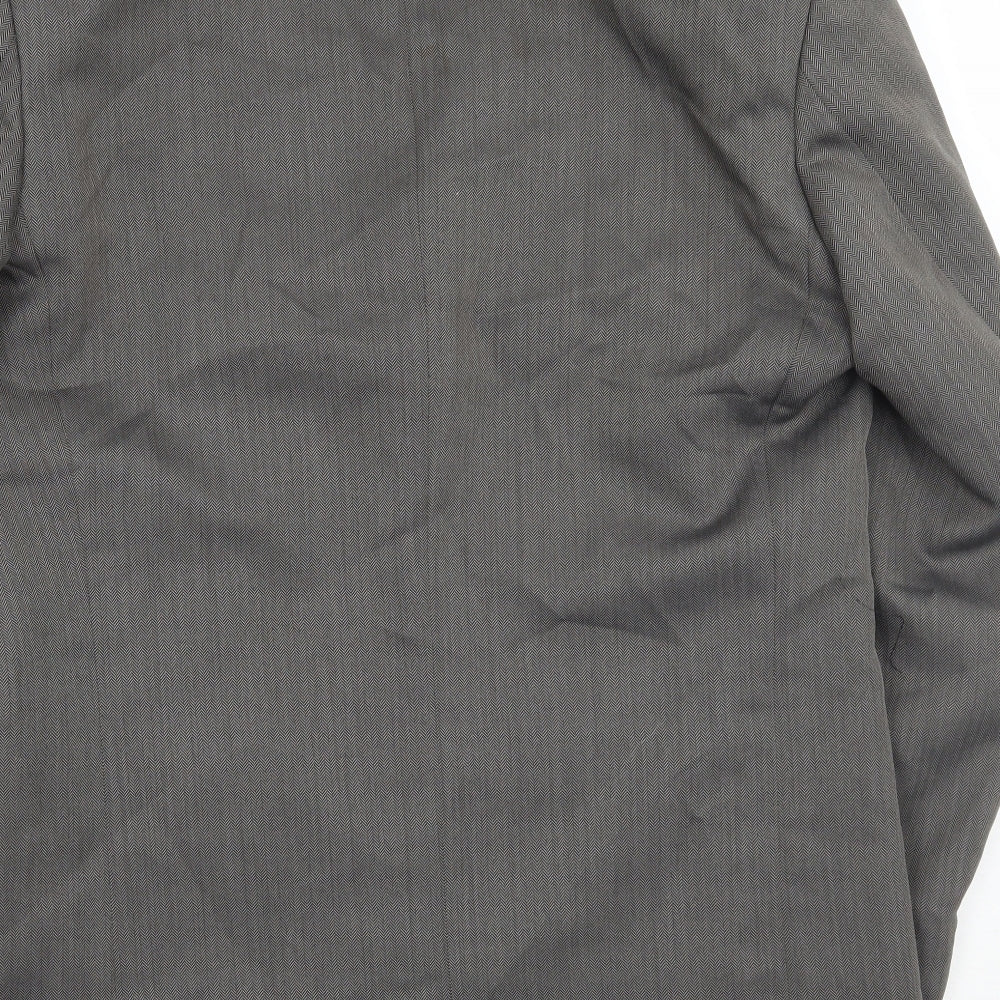 Armando Mens Grey Jacket Suit Jacket Size 38