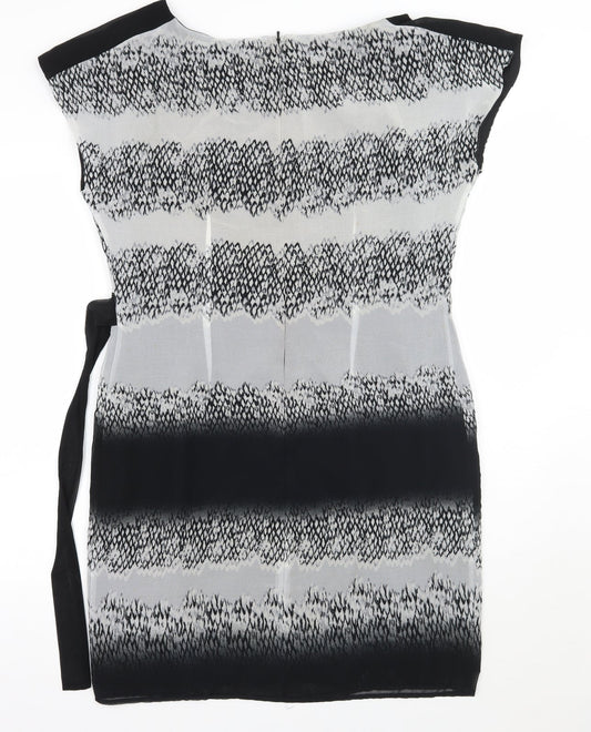 Per Una Womens Black Animal Print A-Line Size 14