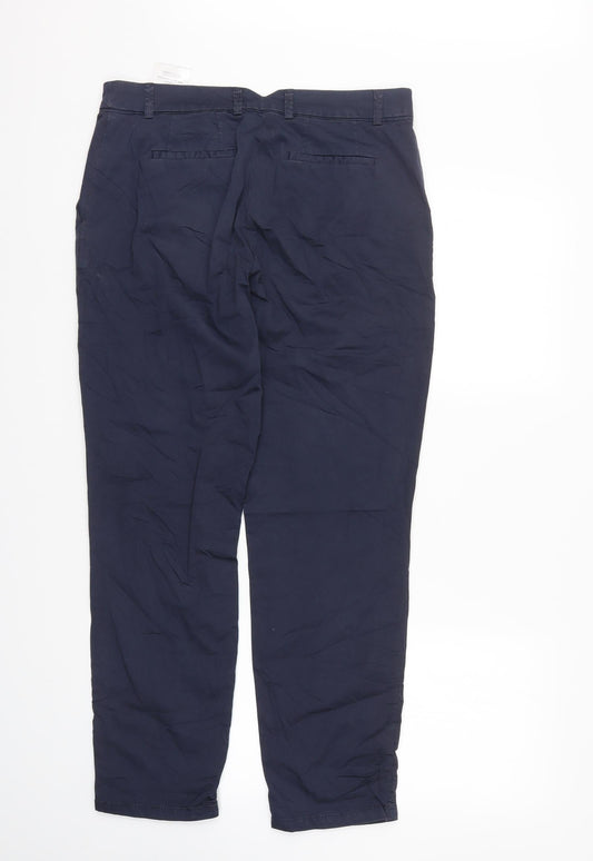 Christian Berg Womens Blue Chino Trousers Size 12 L27 in