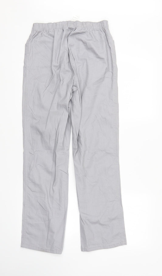 Collection L Womens Grey Denim Straight Jeans Size 14 L29 in - Elastic Waist