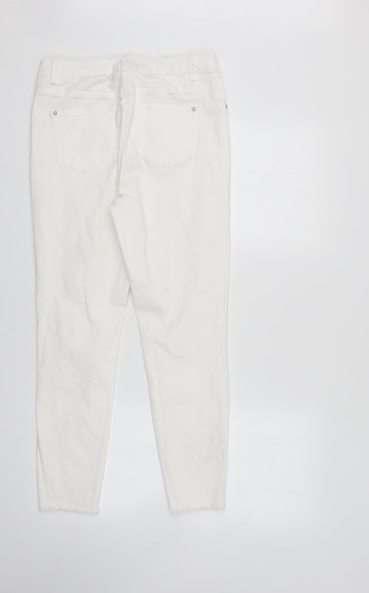 /Denim Womens White Denim Straight Jeans Size 12 L26 in