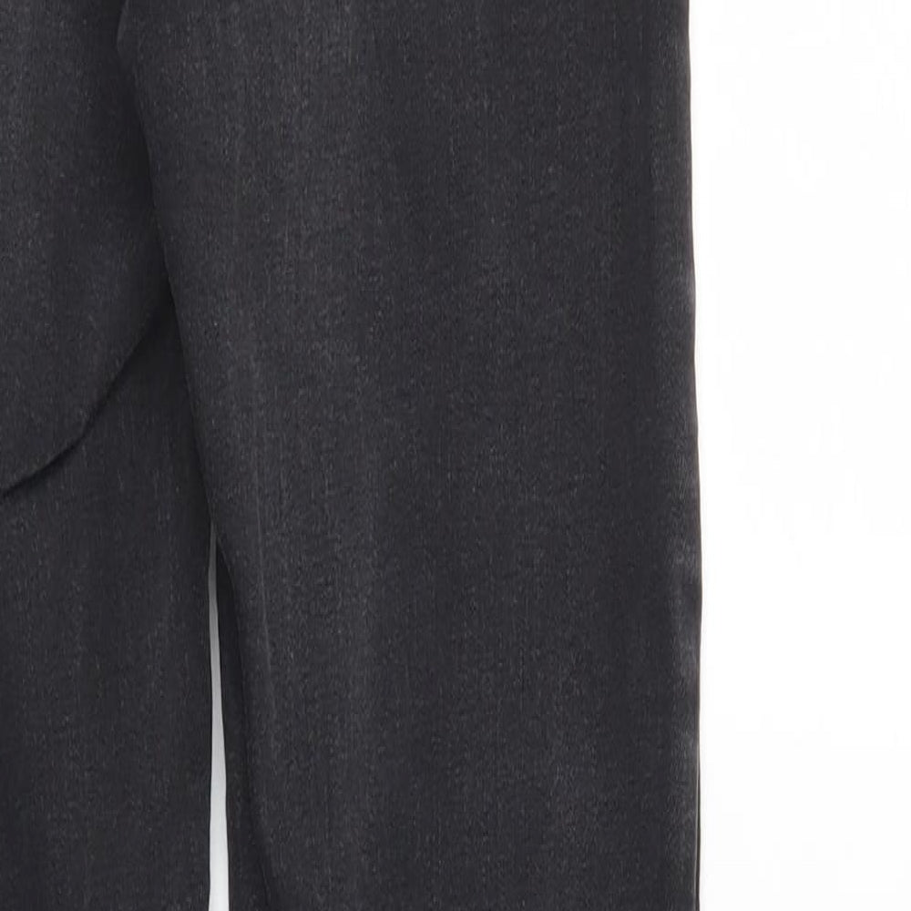 Brand and care label for Denim & Co. women’s black denim straight jeans, size UK 10, 30-inch leg