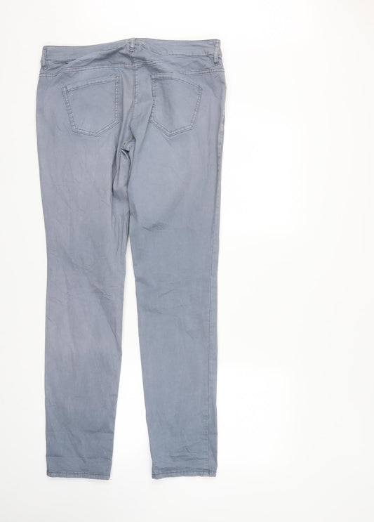 Tom Taylor Womens Grey Denim Straight Jeans Size 12 L31 in
