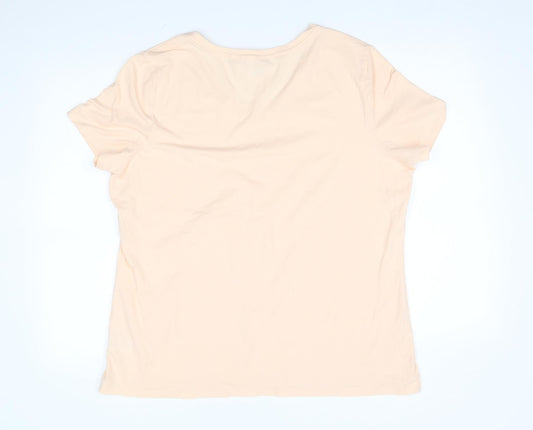 Amazon Womens Beige Basic T-Shirt Size 2XL