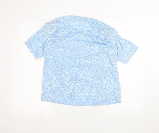 Blind Date Womens Blue Basic T-Shirt Size L