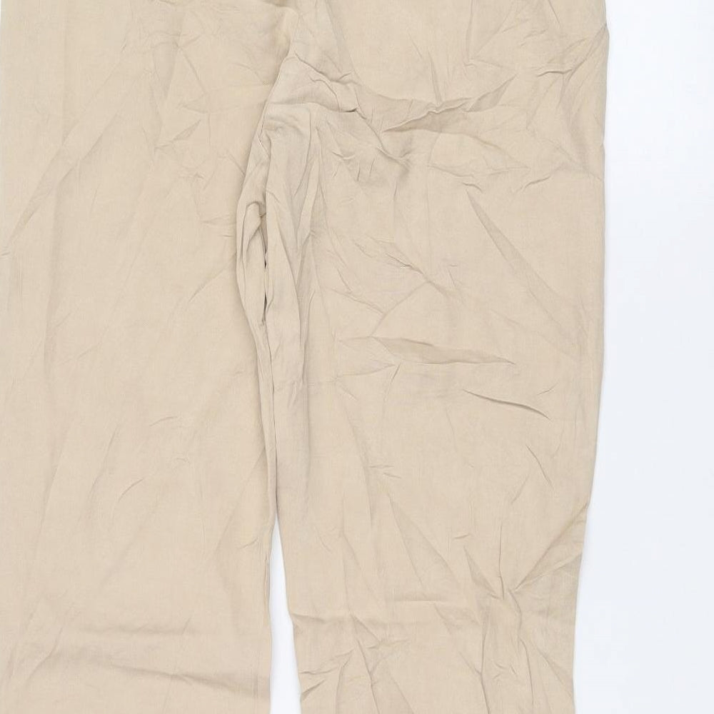 sunko Womens Brown Trousers Size 12 L28 in