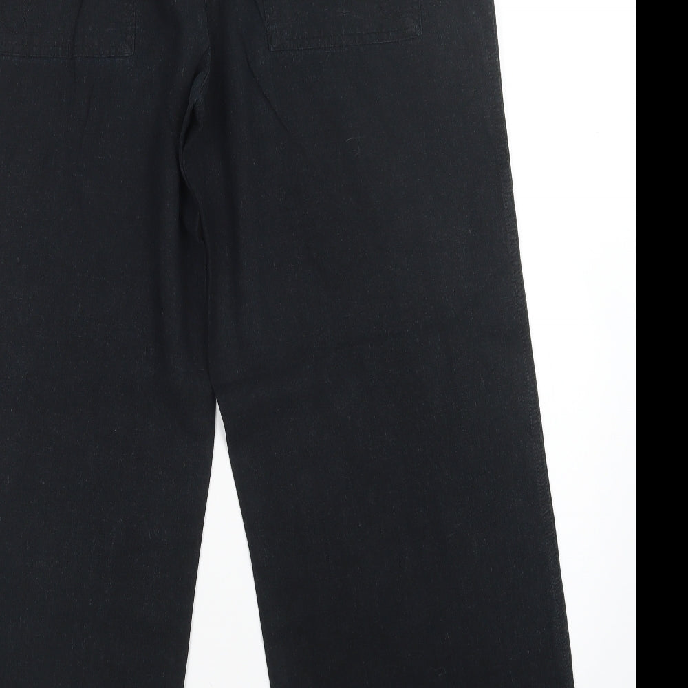 South Womens Black Trousers Size 14 L27 in