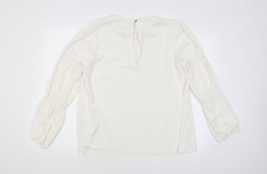 Twist Tango Womens White Basic Blouse Size 12