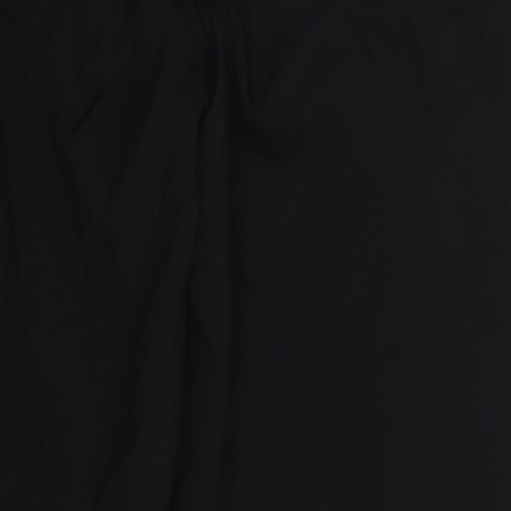 Papaya Womens Black Trousers Size 12 L27.5 in