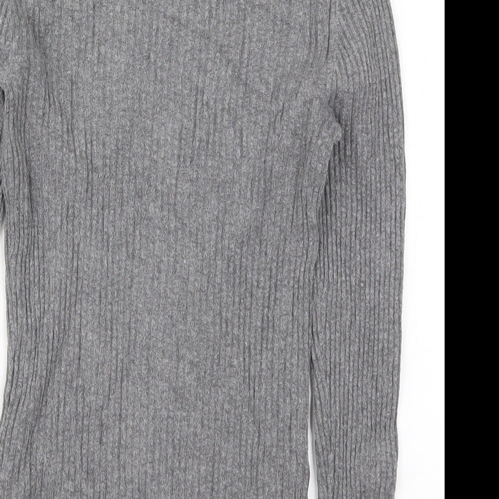Primark Womens Grey Knit Pullover Jumper Size 10
