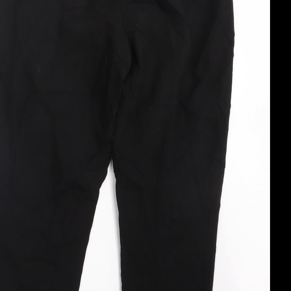 New Look Womens Black Trousers Size 14 L25.5 in