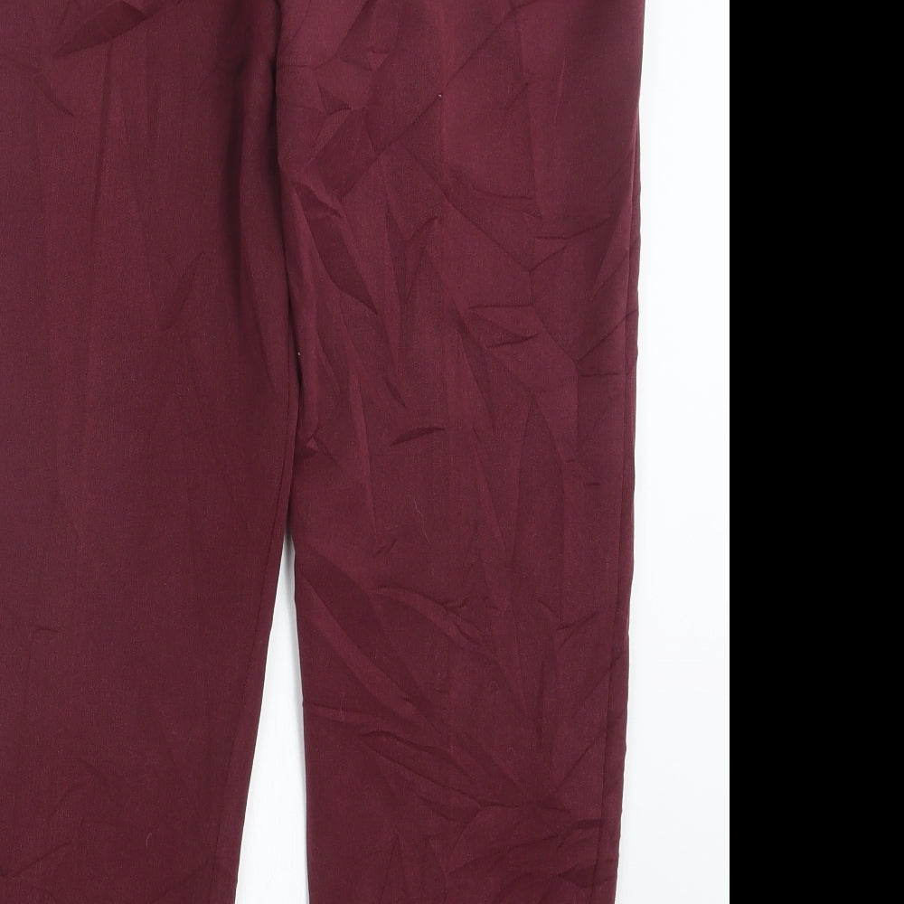 Emma Collection Womens Red Trousers Size 14 L24.5 in