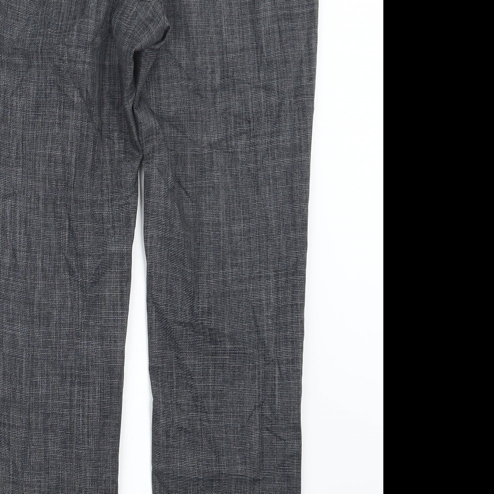 Papaya Womens Black Trousers Size 10 L28.5 in