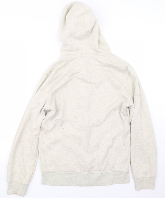 Easy Mens Ivory Full Zip Hoodie Size S