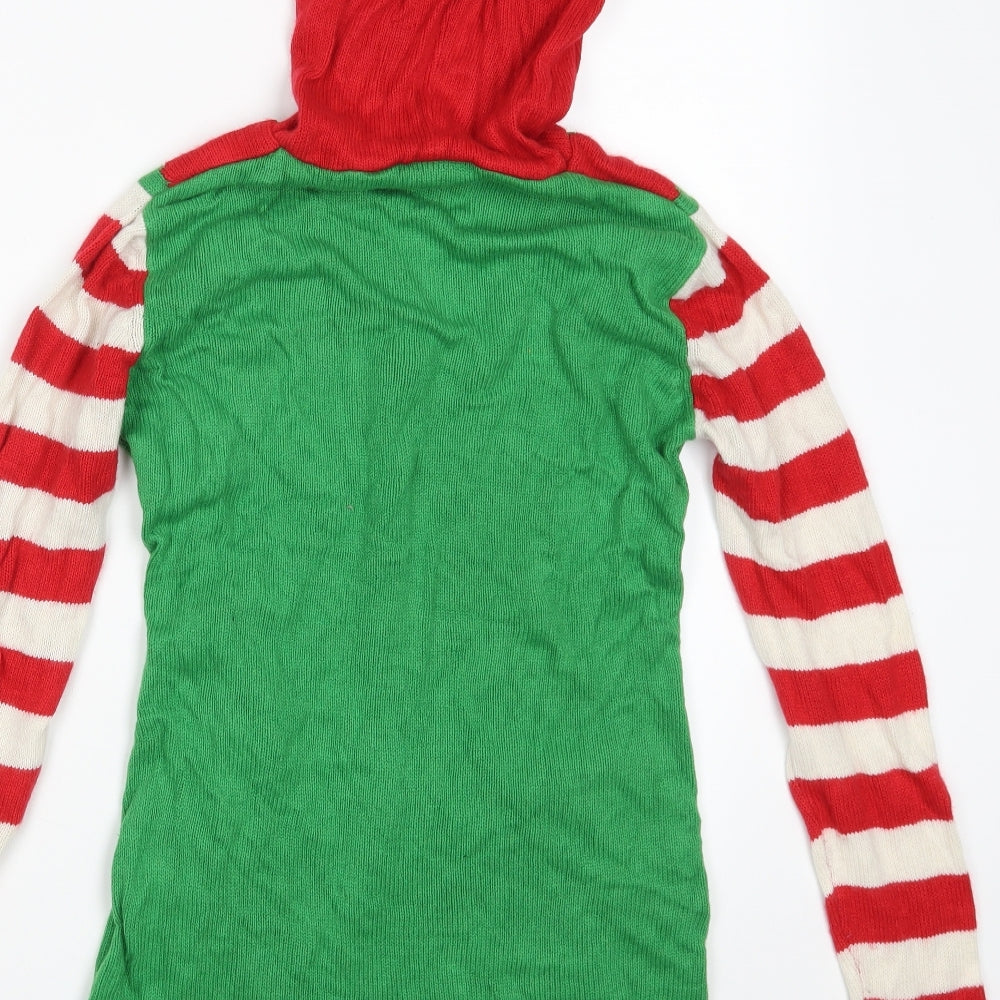 Brave Soul Girls Green Pullover Hoodie Size S - Seasonal Christmas Festive Holiday