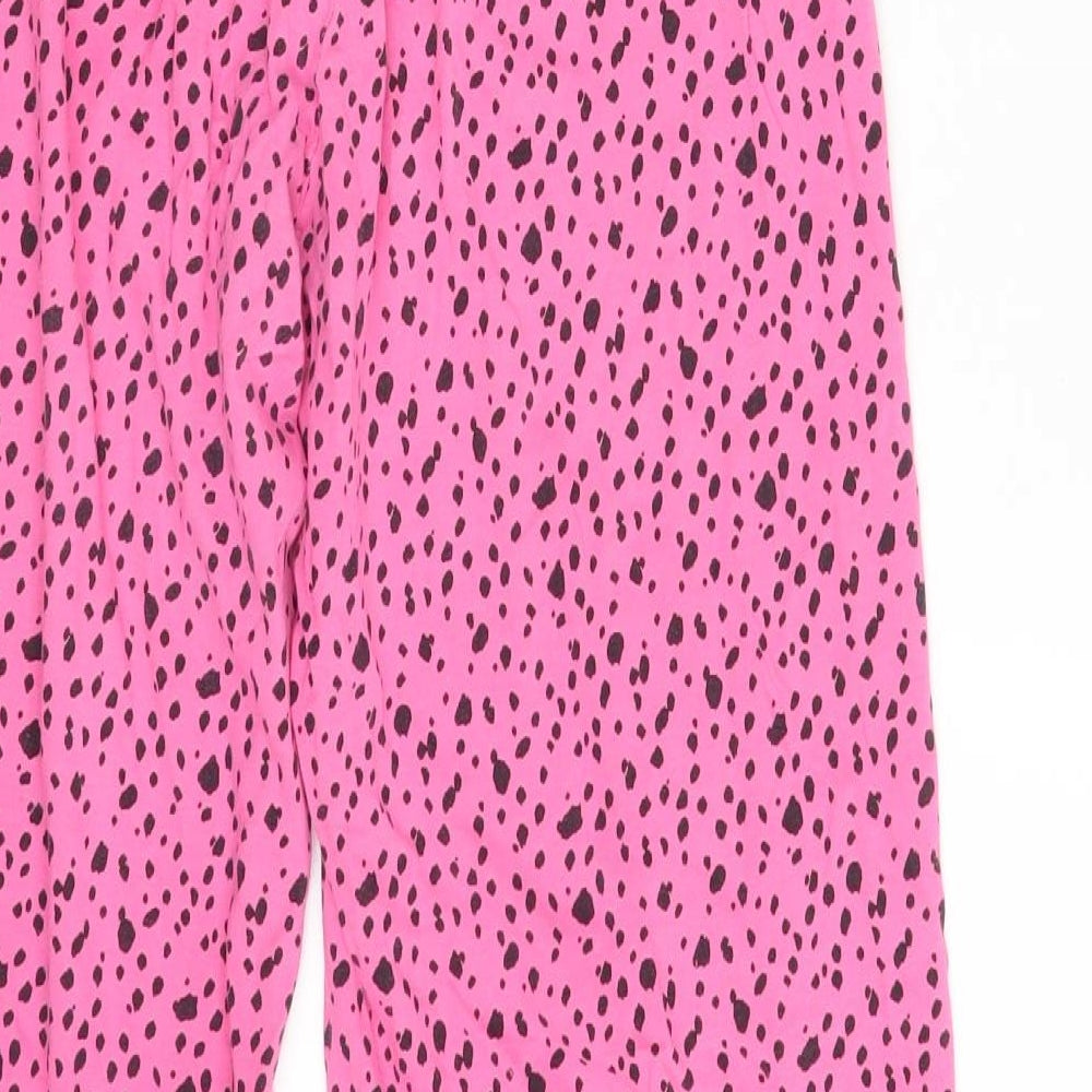 Preworn Womens Pink Animal Print Sweatpants Trousers One Size L25 in