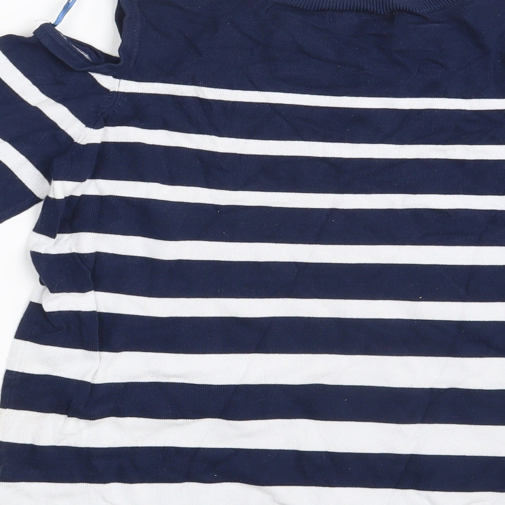 Matalan Womens Blue Striped Pullover Jumper Size 10
