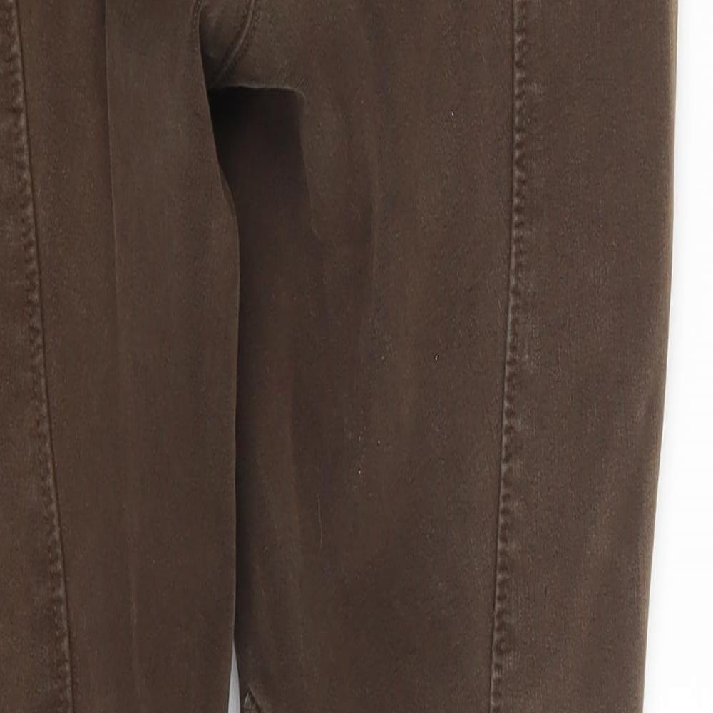 Mountain Horse Womens Brown Denim Cropped Jeans Size 26 in L27 in