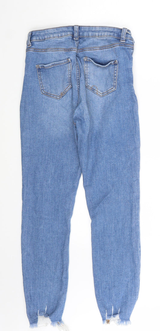 Denim Co. Womens Blue Denim Skinny Jeans Size 10 L26 in