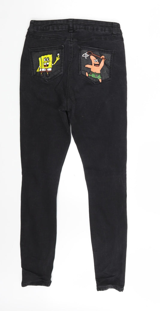 Denim Co. Womens Black Denim Skinny Jeans Size 10 L27 in