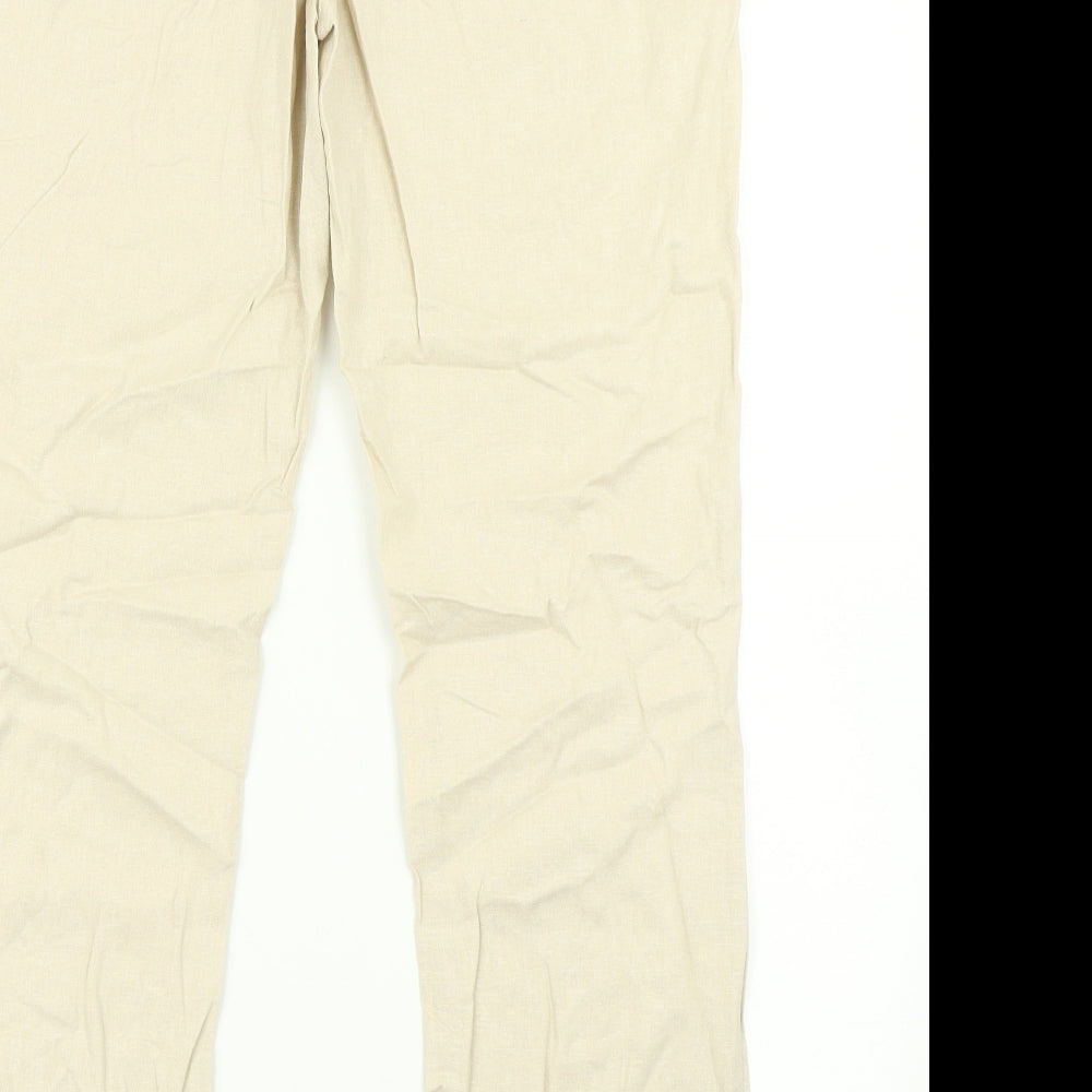 Select Womens Brown Trousers Size 14 L27 in