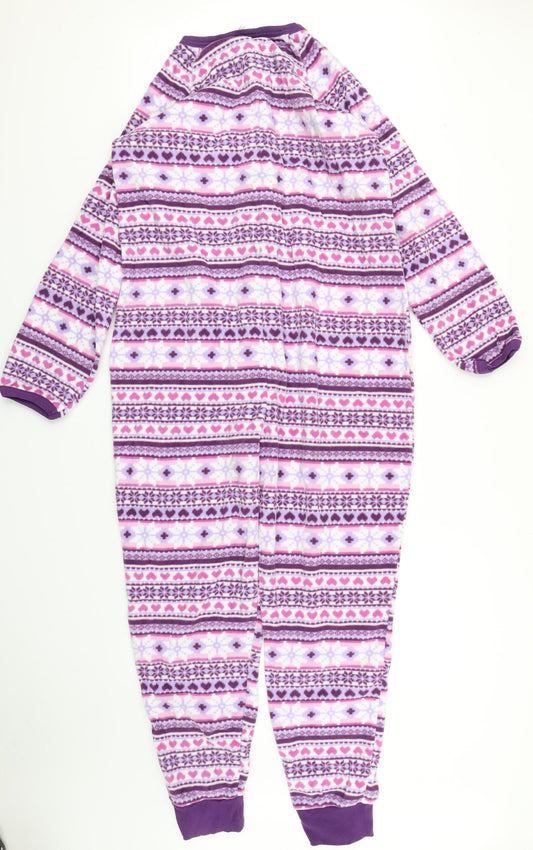 Secret Possessions Womens Purple Fair Isle Top One Piece Size M