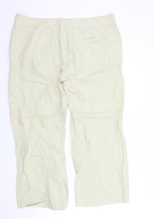 Premium Collection Womens Beige Trousers Size 16 L26 in