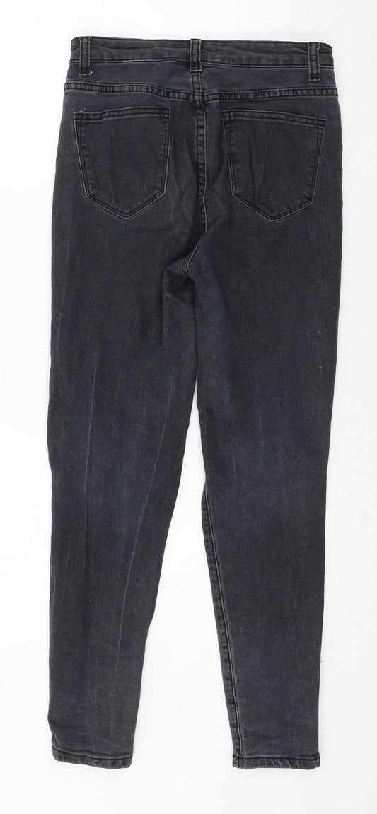 PRETTYLITTLETHING Womens Grey Denim Skinny Jeans Size 8 L26 in