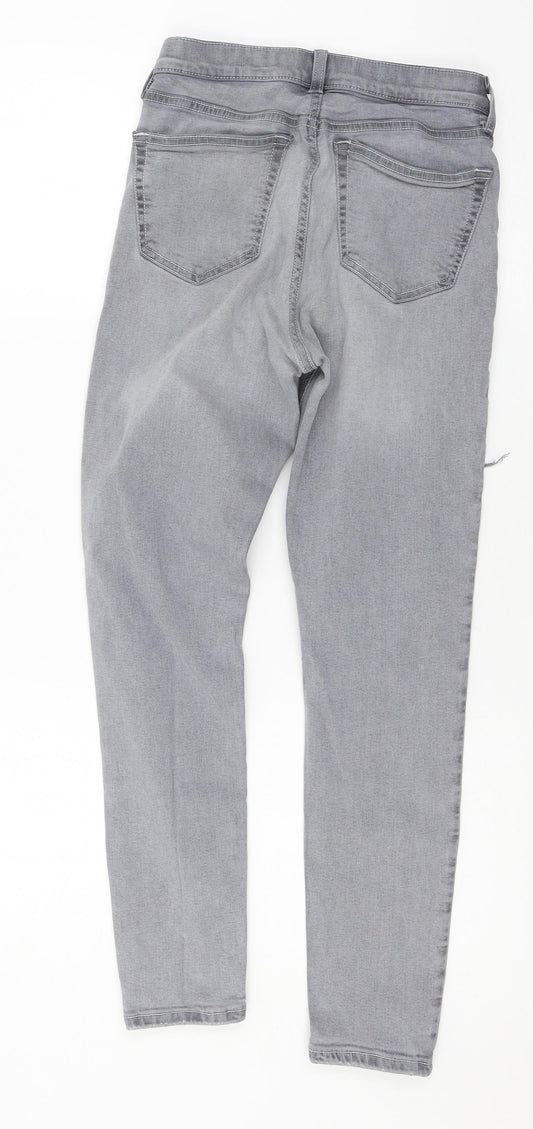 Topshop Womens Grey Denim Skinny Jeans Size 26 in L30 in