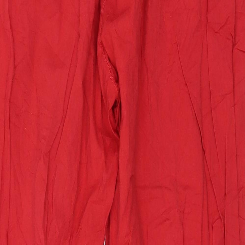 Preworn Womens Red Trousers Size L L26 in