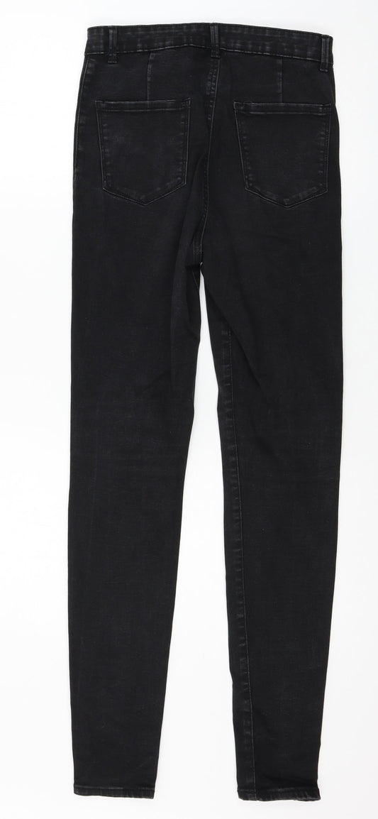 Denim & Co. Womens Grey Denim Skinny Jeans Size 12 L29 in