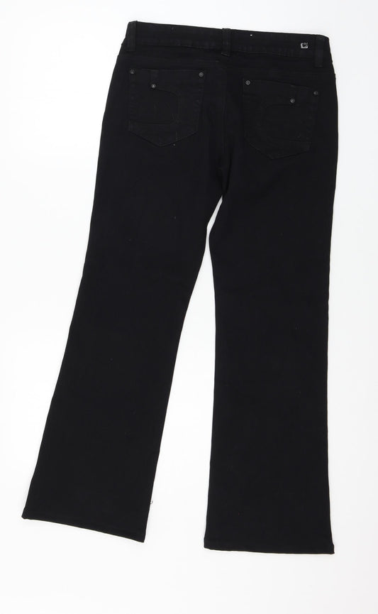 First Feel Womens Black Denim Bootcut Jeans Size 30 in L28 in