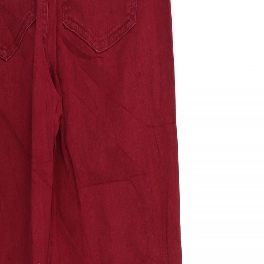 Preworn Womens Red Denim Jegging Jeans Size 8 L29 in