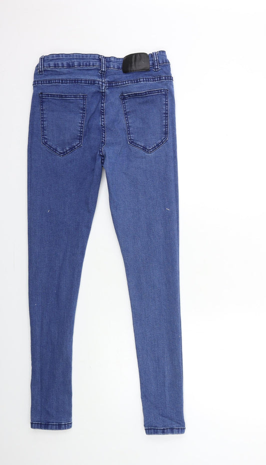 Boohoo Womens Blue Denim Skinny Jeans Size 32 in L30 in