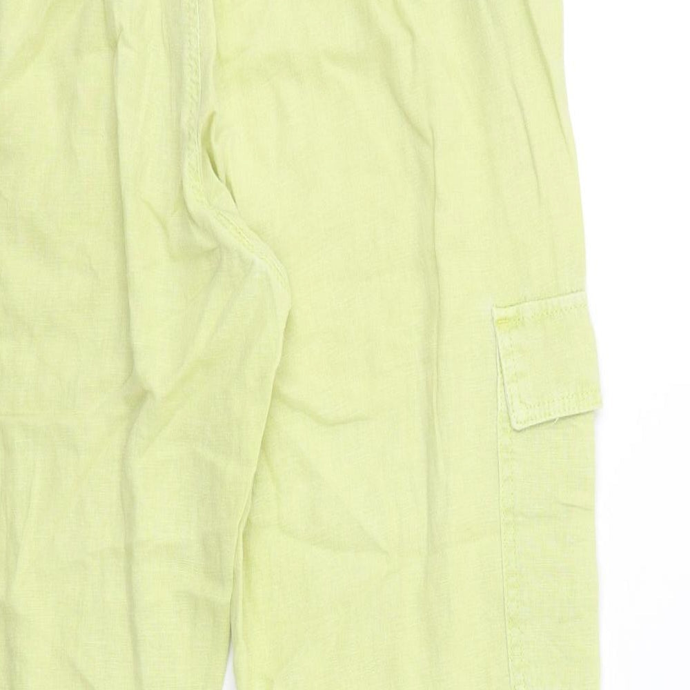Principles Womens Green Trousers Size 14 L25 in