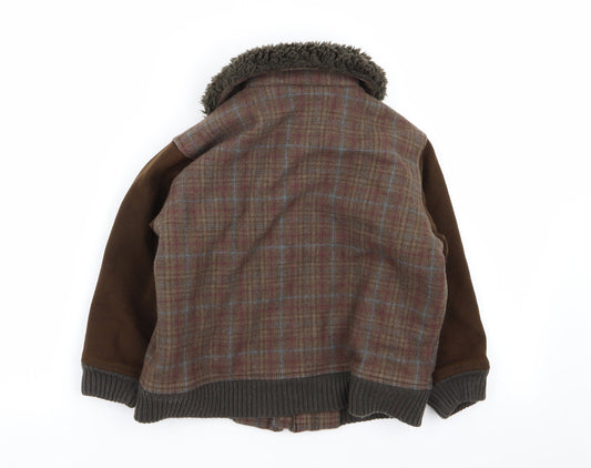 Gap Boys Brown Check Jacket Size 4-5 Years