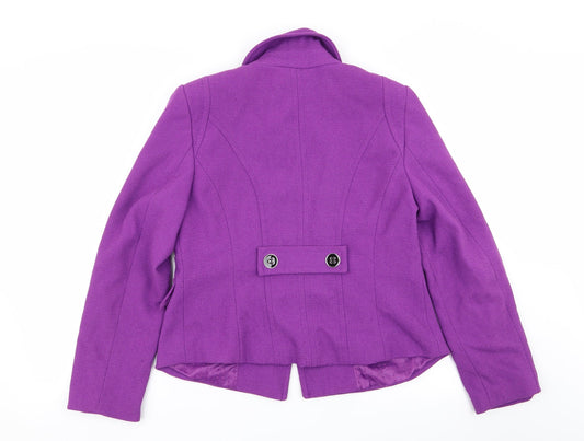 Debenhams Womens Purple Overcoat Coat Size 14