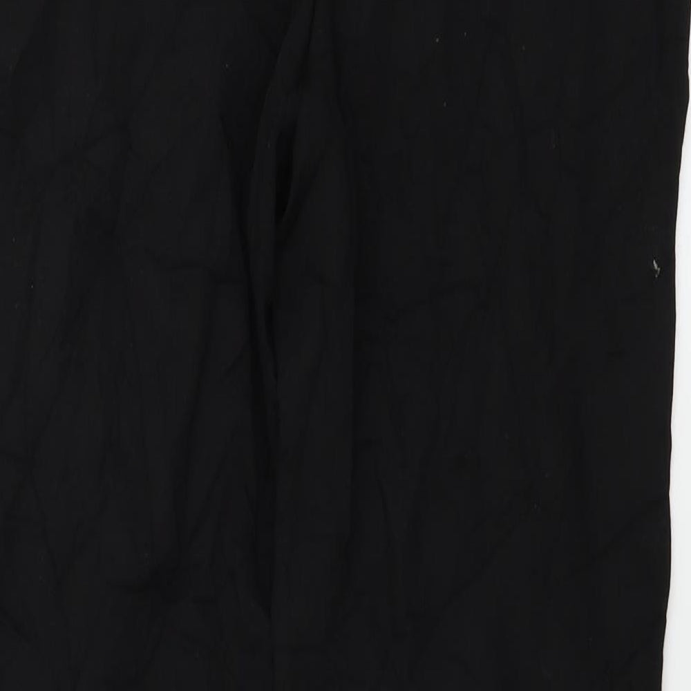 Papaya Womens Black Trousers Size 12 L25 in