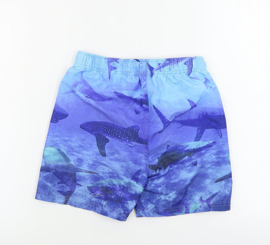 urban outlaws Boys Blue Animal Print Bermuda Shorts Size 11-12 Years