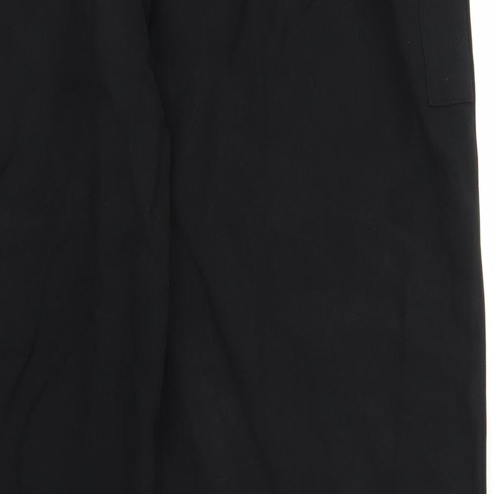 Preworn Womens Black Trousers Size 16 L28 in
