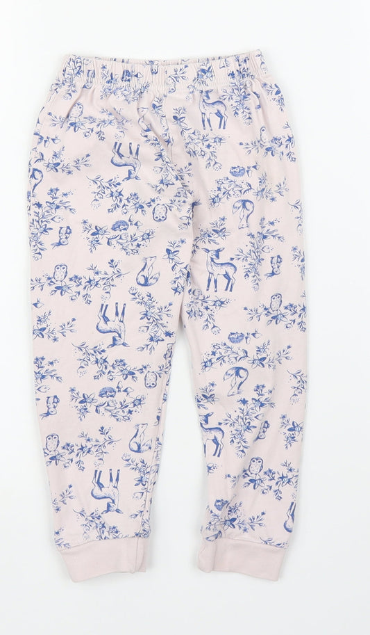 Nutmeg Girls Pink Solid Capri Pyjama Pants Size 3-4 Years