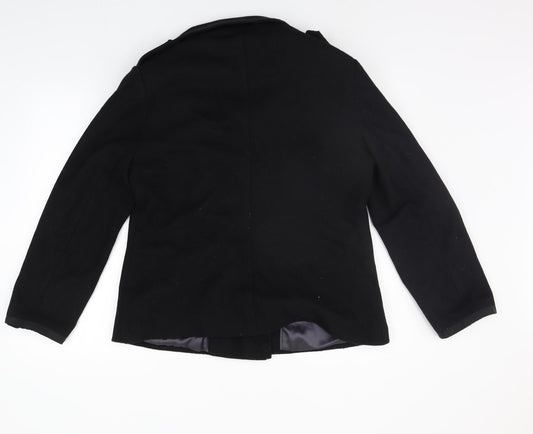 Linea Womens Black Jacket Coat Size 16