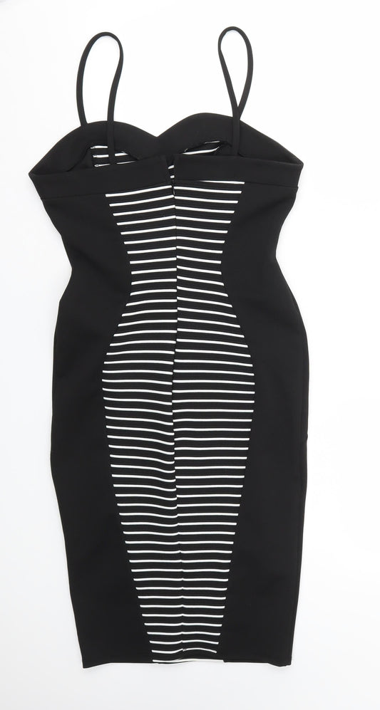 Jessica Womens Multicoloured Striped A-Line Size 10
