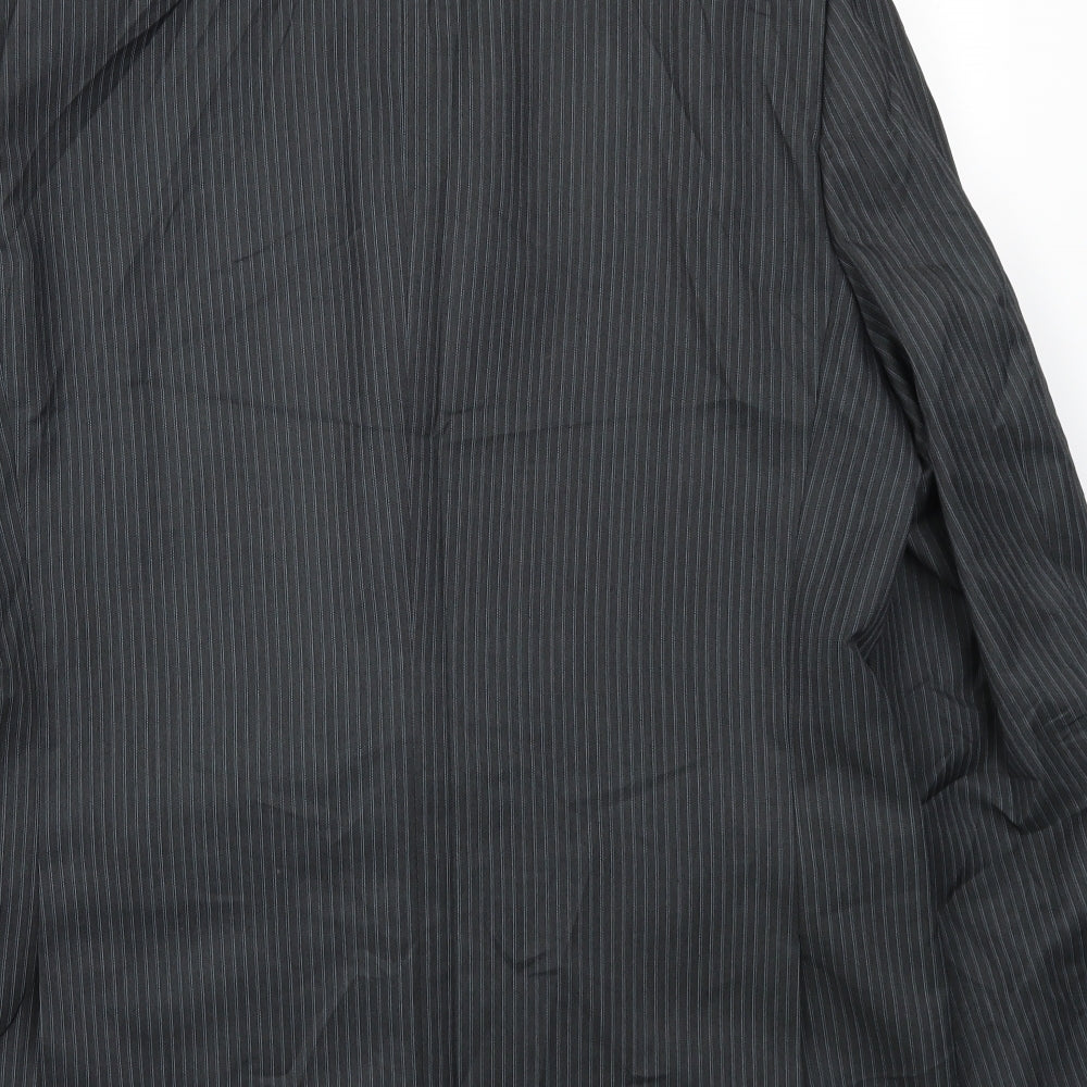 Aspen & Court Mens Grey Striped Jacket Blazer Size 44