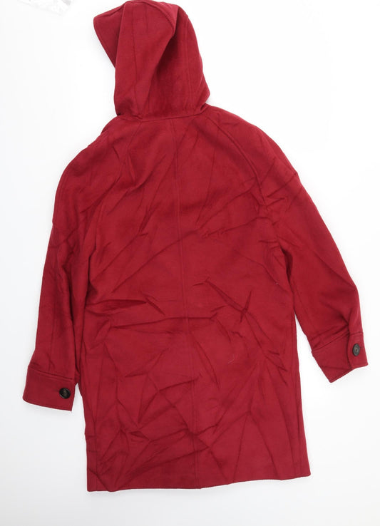 M&S Womens Red Jacket Coat Size 8
