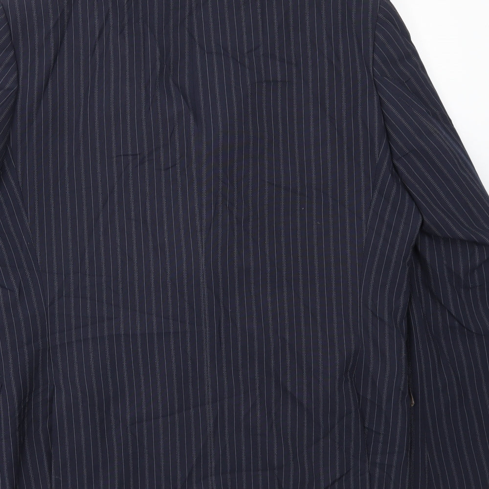 Taylor & Reece Mens Blue Striped Jacket Blazer Size 40