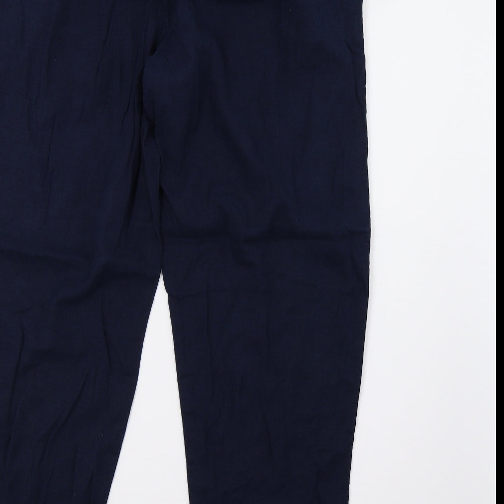 Preworn Womens Blue Trousers Size 14 L28 in