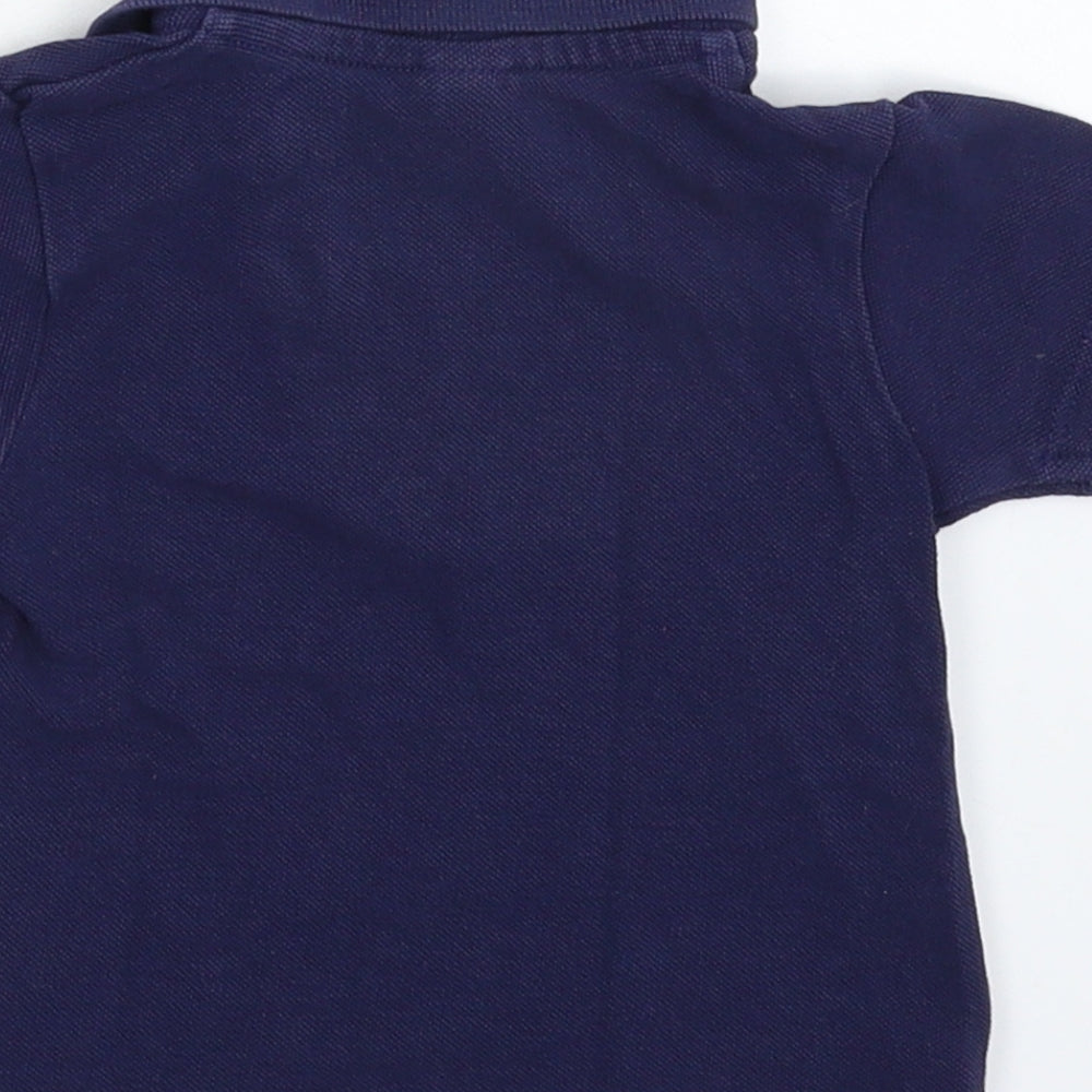 Brand and care label for tuc tuc Baby Blue Basic Polo, size 12, Months