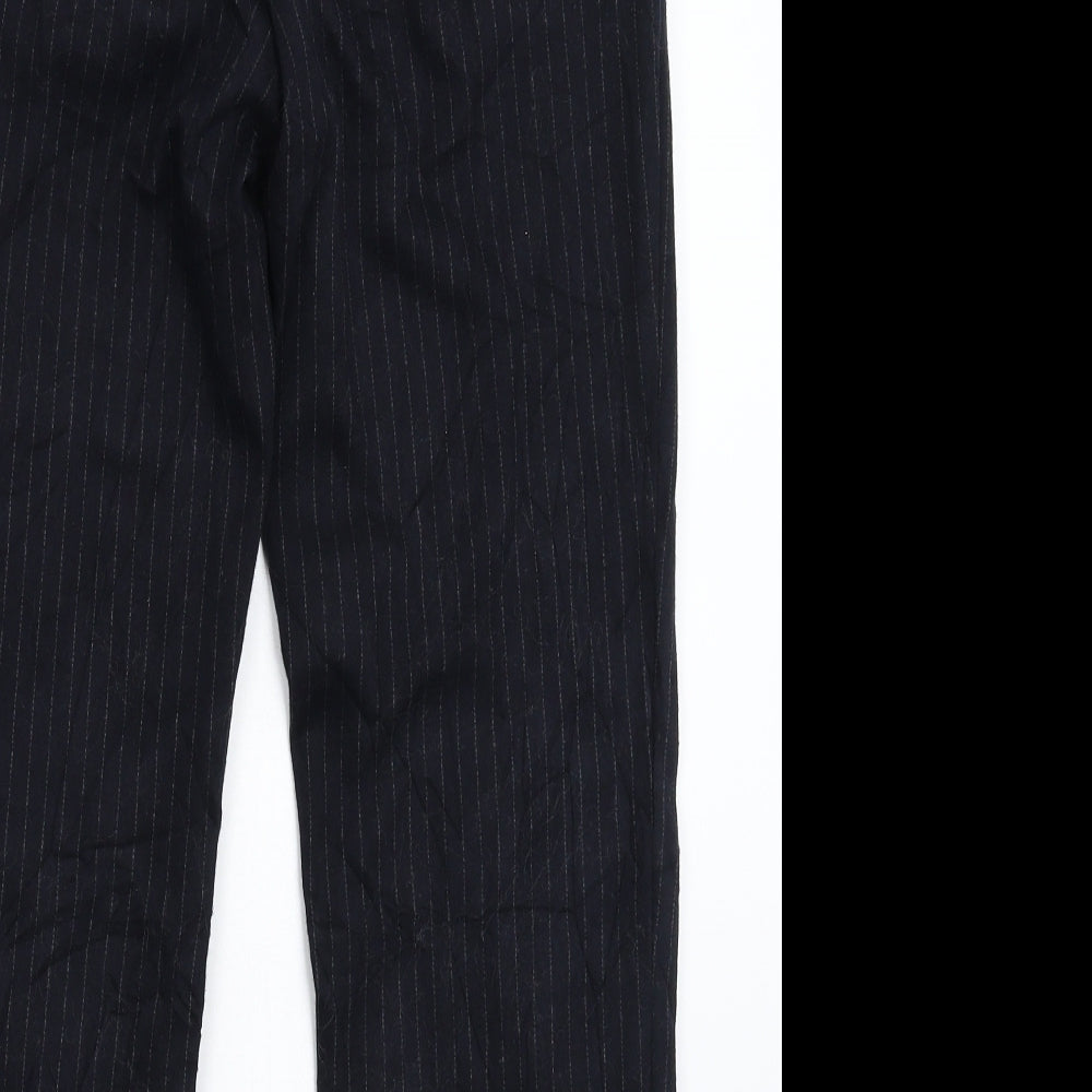 Mango Womens Blue Striped Trousers Size 28 in L25 in