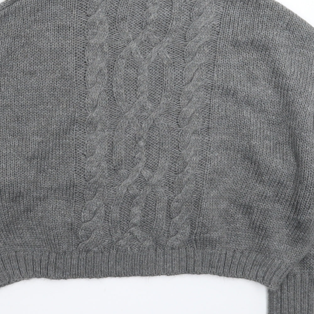 Divided Womens Grey Knit Pullover Jumper Size XS - Oversized